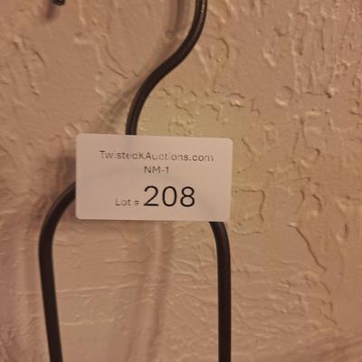 Hanging metal shower caddy in bronze finish