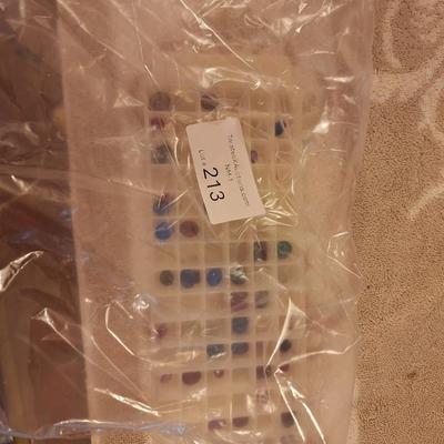 mini ice tray with loose stones in various colors for jewelry making