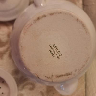 Apilco white porcelain teapot