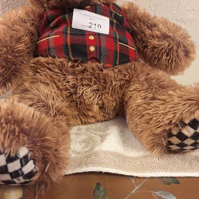 MacKenzie-Childs Tartastic Mac the Bear plush