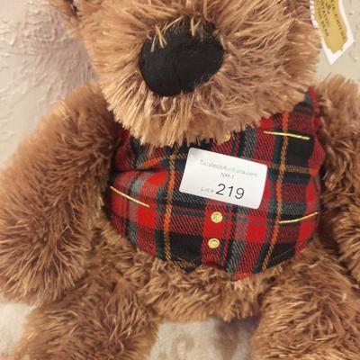 MacKenzie-Childs Tartastic Mac the Bear plush