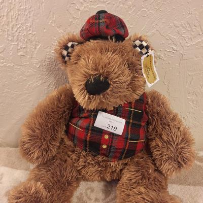 MacKenzie-Childs Tartastic Mac the Bear plush