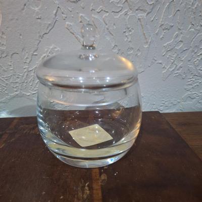 Glass sugar bowl made in Turkey