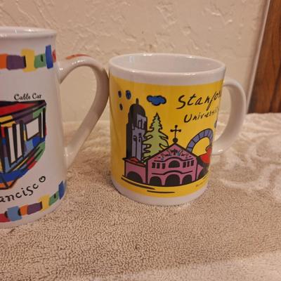 assortment of coffee mugs