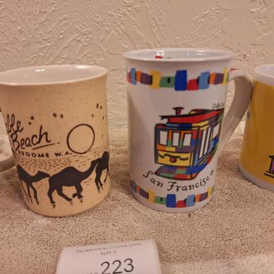 assortment of coffee mugs