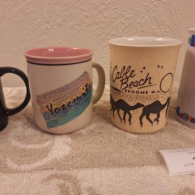 assortment of coffee mugs