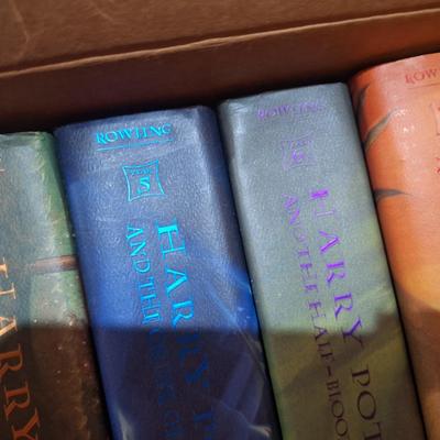 Harry Potter Hardcover Boxed Set (Books 1-7), featuring the complete series by J.K. Rowling. 