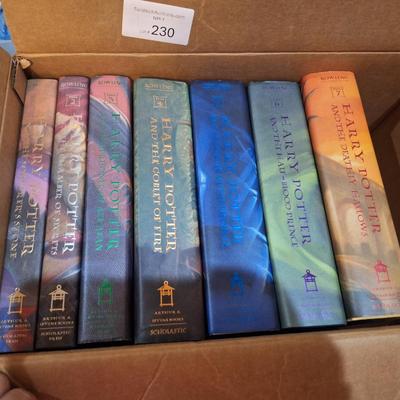 Harry Potter Hardcover Boxed Set (Books 1-7), featuring the complete series by J.K. Rowling. 