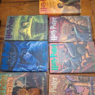 Harry Potter Hardcover Boxed Set (Books 1-7), featuring the complete series by J.K. Rowling. 