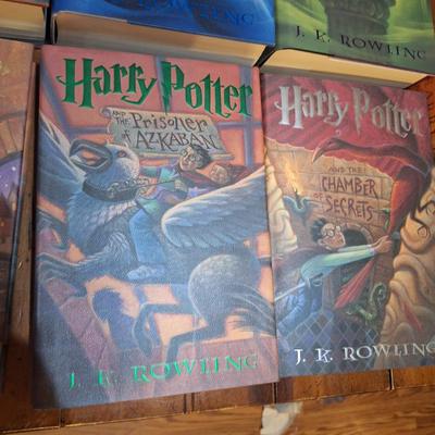 Harry Potter Hardcover Boxed Set (Books 1-7), featuring the complete series by J.K. Rowling. 