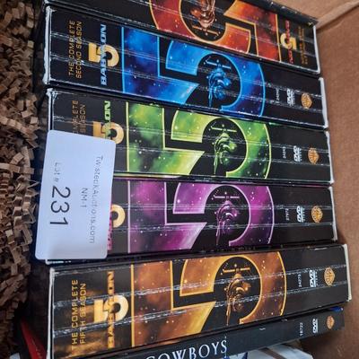 Babylon 5 DVDs season 1-5 and the DVD for space cowboys