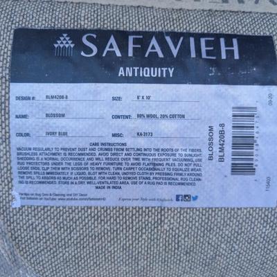 Safavieh 8 x 10ft area rug Blue/Ivory wool/cotton