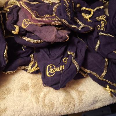 Crown royal drawstrings bags in various sizes