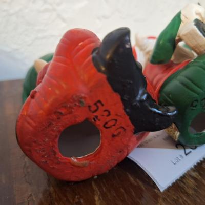 set of 3 vintage ceramic Homco Christmas elf Figurines