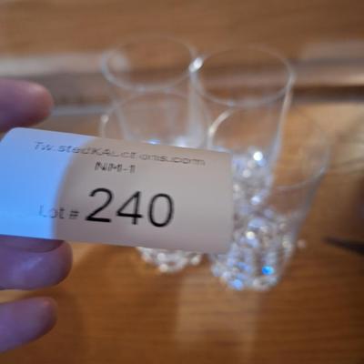 Crystal drinking glasses