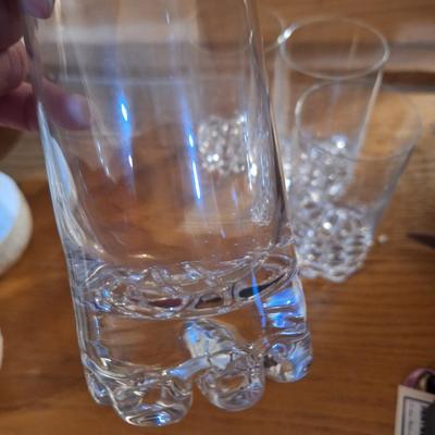 Crystal drinking glasses