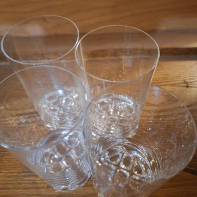 Crystal drinking glasses