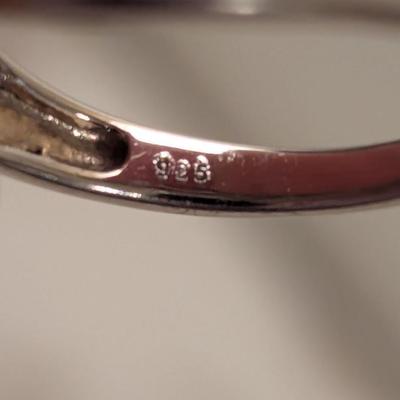 Sterling silver crossover multi row ring size 7