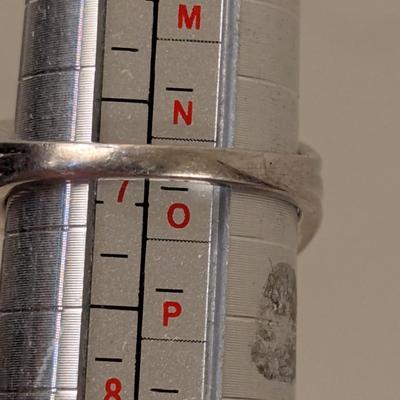 Sterling silver crossover multi row ring size 7