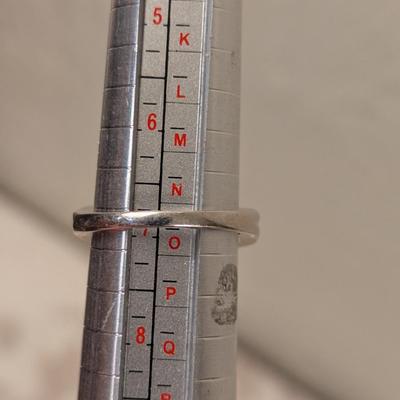 D'Joy sterling silver 925 ring size 7 with sky blue stones and clear accent stones.