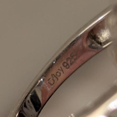 D'Joy sterling silver 925 silver ring size 9 light blue stones