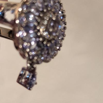 D'Joy sterling silver 925 silver ring size 9 light blue stones