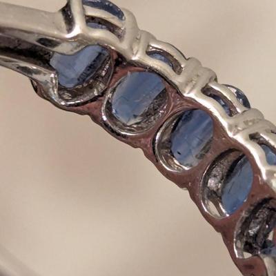STS 925 Silver Ring size 8 Light blue stones