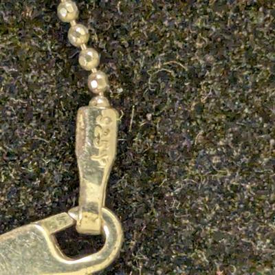 STS sterling silver 925 necklace with Rose pendant (small accent stones unknown if diamonds or other). 18 in chain.