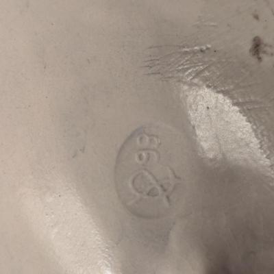 Vintage Salt Marsh Pottery oval bowl -Goldenrod Queen lace Steeplebrush