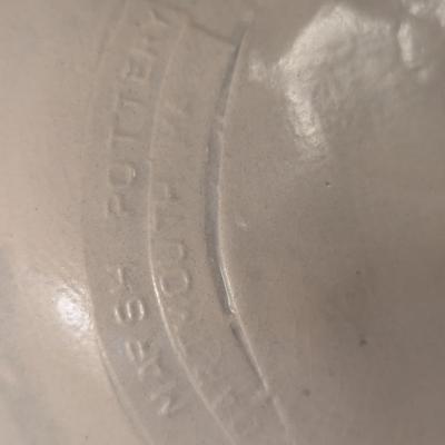 Vintage Salt Marsh Pottery oval bowl -Goldenrod Queen lace Steeplebrush