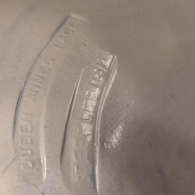 Vintage Salt Marsh Pottery oval bowl -Goldenrod Queen lace Steeplebrush