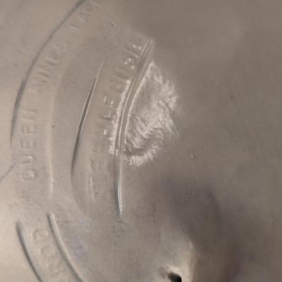 Vintage Salt Marsh Pottery oval bowl -Goldenrod Queen lace Steeplebrush