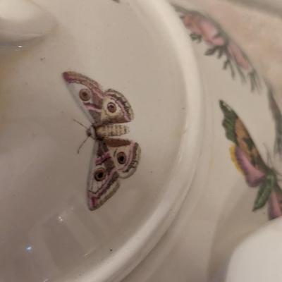 Portmeirion Botanic Garden teapot "Dog Rose" with butterflies  1972 4 cup teapot and lid
