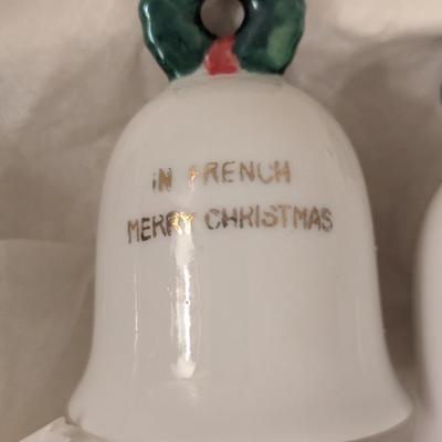 4 vintage ceramic bells made in Japan