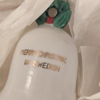 4 vintage ceramic bells made in Japan