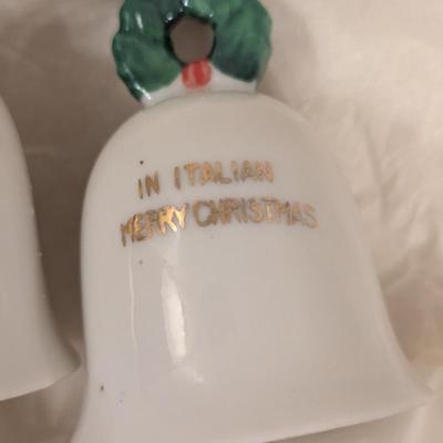 4 vintage ceramic bells made in Japan