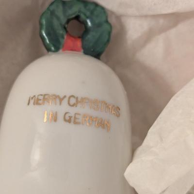 4 vintage ceramic bells made in Japan