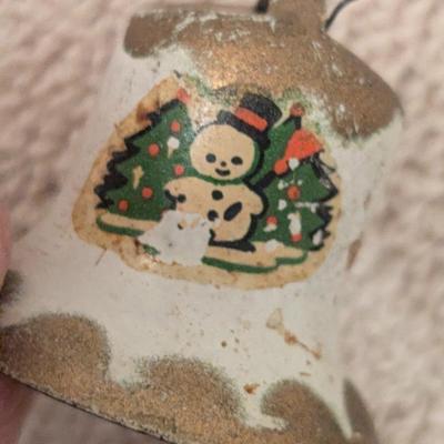 Vintage Christmas ornament Bells, metal-see all photos.