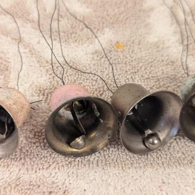 Vintage Christmas ornament Bells, metal-see all photos.