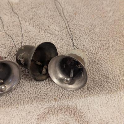 Vintage Christmas ornament Bells, metal-see all photos.