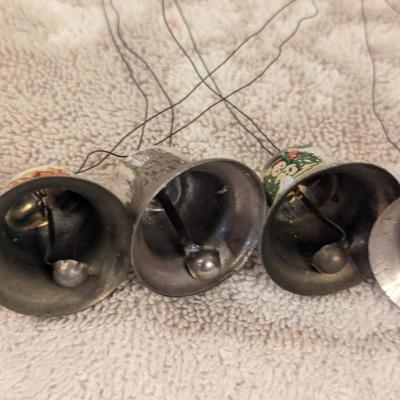 Vintage Christmas ornament Bells, metal-see all photos.