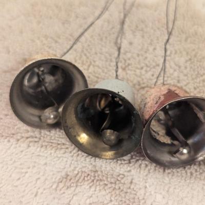 Vintage Christmas ornament Bells, metal-see all photos.