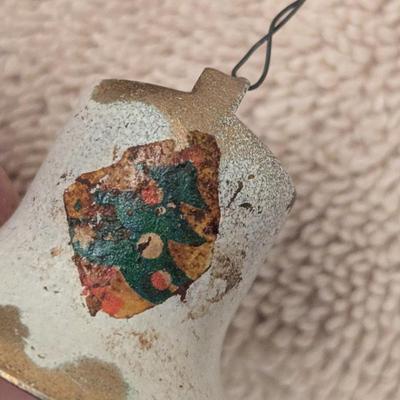 Vintage Christmas ornament Bells, metal-see all photos.