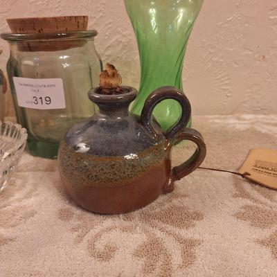 assortment of breakables, vase, jar, pot and more