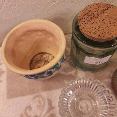 assortment of breakables, vase, jar, pot and more