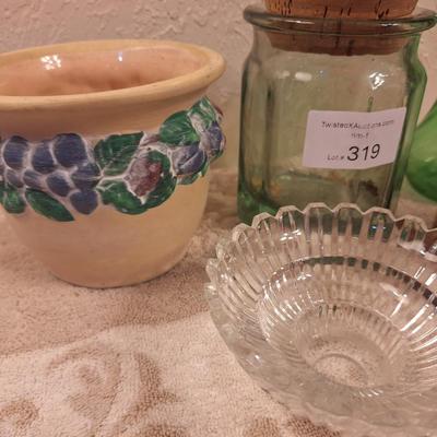 assortment of breakables, vase, jar, pot and more