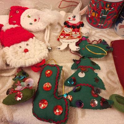 Christmas bundle, stocking, hook, door covers, coffee cups etc.