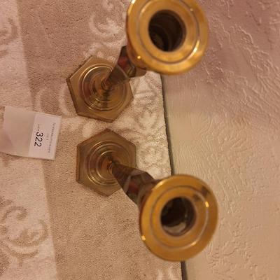 Vintage brass candlesticks- weighted