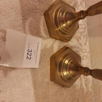 Vintage brass candlesticks- weighted
