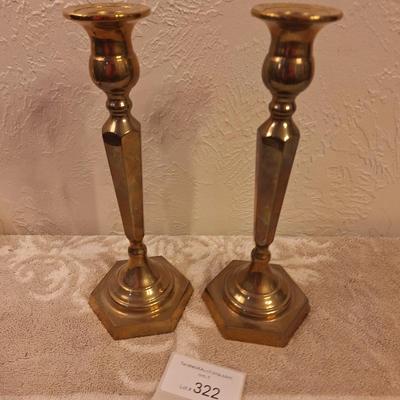 Vintage brass candlesticks- weighted